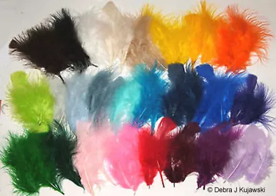 Quality 3-8  L  Fluffy Marabou Feathers In 30 Colors 7 Grams (1/4 Oz) Approx 35 • $3.15