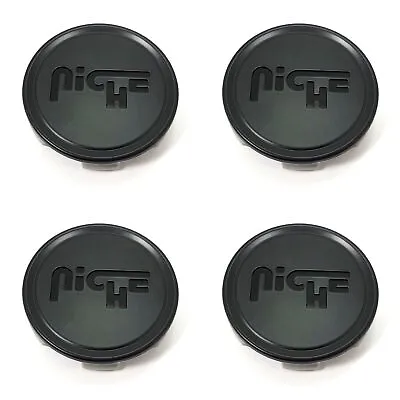 4 Niche Black Wheel Center Hub Caps For 5Lug M112 Surge M202 Vosso M175 Messina • $16.86