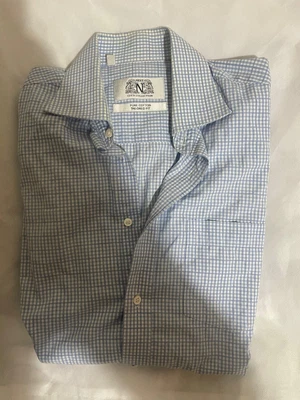 £5.99 • Buy Next The City Collection French Cuffs Light Blue Mini Grid Shirt 15 1/2 (Medium)