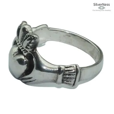 SilverNess Men's Jewellery  Claddagh Ring: 925 Sterling Silver • $51.47