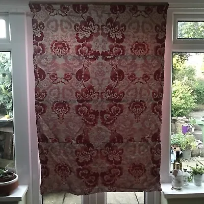 Red/pale Pink Damask Floral Roman Blind • £10