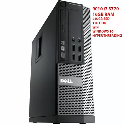 Dell Optiplex 9010 I7-3770  16Gb Ram 240GB SSD+ 1TB HDD Gaming Ready PC • $450