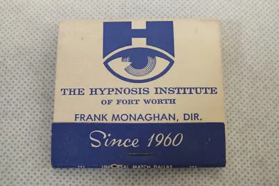 Vintage Hypnosis Institute Of Fort Worth Texas Match Book Match Cover  • $4