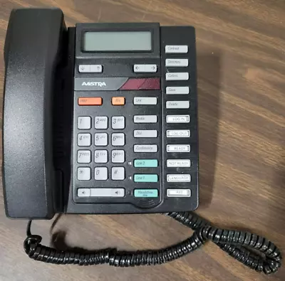 AASTRA TELECOM 9417CW Black Desk Wall Phone • $29.99