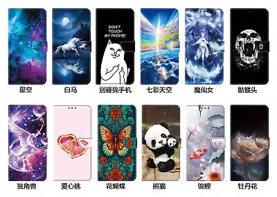 For Samsung A55 A14 A24 A54 A35 A05S A15 PU Leather Crystal Painting Wallet Case • $12.75