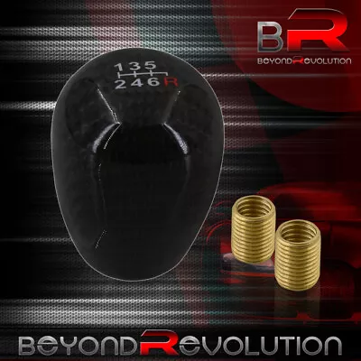 For Mitsubishi M12X1.25 6-Speed Type-R Style Shift Knob Time Attack Carbon Fiber • $12.99