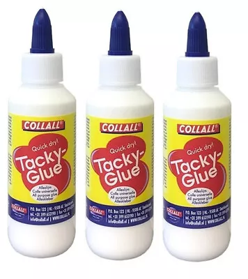 Collall Quick Dry TACKY GLUE - All Purpose - 100ml - Pack Of 3 - FREE UK P&P • £14.95