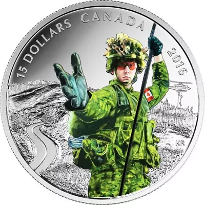 2016 'Military -National Heroes' Colorized Proof $15 Fine Silver Coin(17773)OOAK • $62.55