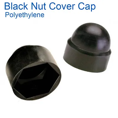 M10 - 10mm COVER CAP NUTS BLACK PLASTIC DOME BOLT NUT PROTECTION CAP COVERS • £1.09