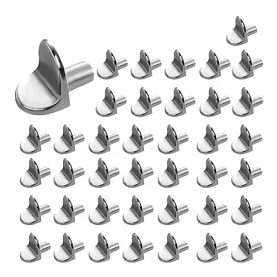 100 Pcs Shelf Support Pegs 5mm L Shaped Metal Bracket Pegs Wardrobes Cabinets • £10.99