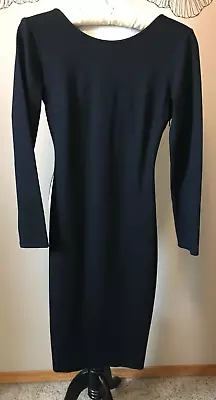 Lulus Va Va Voom Backless Bodycon Midi Dress Black Size S • $21
