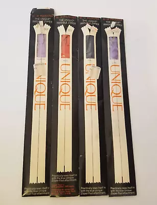 NEW Lot Of 4 Invisible Zippers 12-14 Inches In Length UNIQUE • $7.99