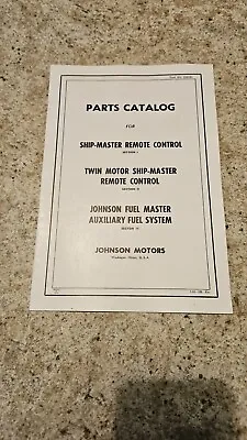 Vintage Johnson Outboard Boat Motor  Parts Catalog Fuel / Ship Master Controls • $20