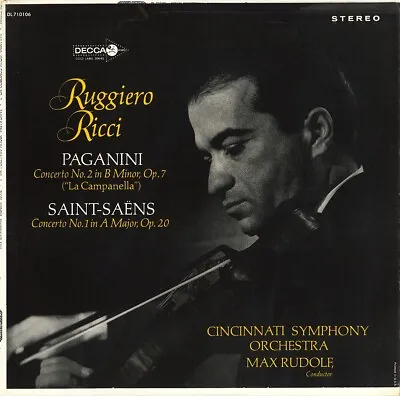 Ruggiero Ricci Paganini Violin Concerto No. 2 Decca DL-710106 Gold Label • $29.99