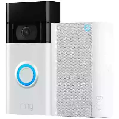 Ring Video Doorbell 2nd Gen And Chime Pro 2nd Gen Wireless WHITE SALE • $228