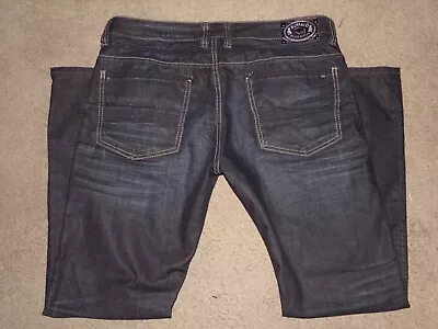 Buffalo David Bitton Evan Men's Black Denim Button Fly Jeans Size 34 X 32 Nice • $11.50