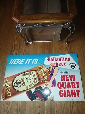 Ballantine Beer Sign Vintage 1957 Pos Cardboard Store Display Non Motion Can • $450