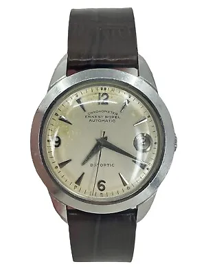 $649.99 • Buy Vintage Ernest Borel Datoptic Chronometer Men’s Watch - Date & Swiss Automatic