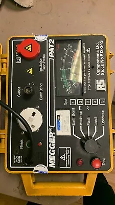 £230 • Buy Megger PAT-2 Portable Appliance Tester RS Components LTD 612-243