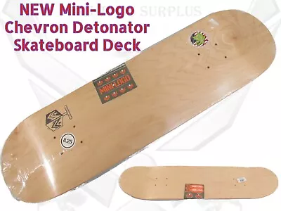 NEW Mini-Logo Chevron Detonator Skateboard Deck Natural Maple 8.25 HUB • $39.99