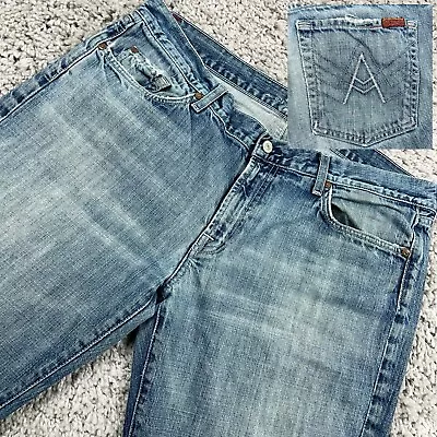 7 For All Mankind 'A' Pocket Jeans Men's Sz 38 (Actual 37x33) Bootcut Distressed • $29.95