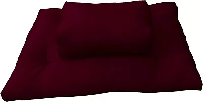 Zafu Zabuton Set Cotton Cushions Relaxing Yoga Meditation Practice Burgundy • $82