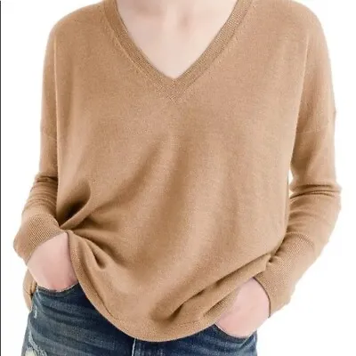 J.Crew Women's Cashmere V-Neck Boyfriend Sweater XXS H0764 • $29