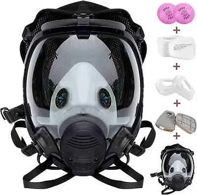 15 In 1 /19 In 1 Full Face Mask Facepiece Respirator For Painting Spraying 6800 • $10.89