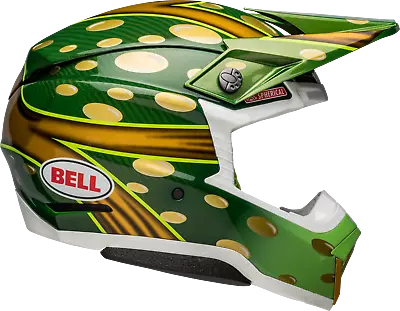 Bell Moto-10 Spherical McGrath Replica 22 Helmet Gloss Gold/Green Choose Size • $919.95