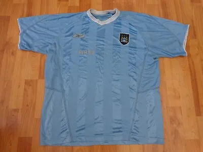 Vintage Manchester City 2003-2004 Mens Xl Reebok Home Football Shirt • £14.99