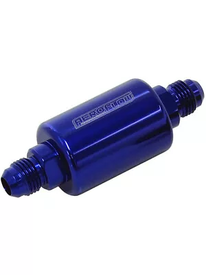 Aeroflow Billet Fuel Filter -6AN 40 Micron 1.25 X 3 L Blue ( AF66- (AF66-2052) • $49.02