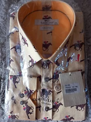 Claudio Lugli Brand New Sealed RACEHORSE Pattern Men's XXL (45 - 46) Cotton... • £50