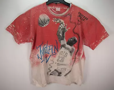 Vintage 90's Michael Jordan T Shirt All Over Print Size XL • $139.99