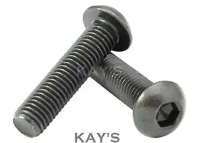 M3 M4 M5 M6 M8 Button Head Screws Black Hex Allen Socket Bolts High Tensile 10.9 • £2.79