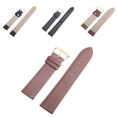 £1.91 • Buy Universal Leather Watch Strap Wristwatch Band Belt Replacement Men Women 12-24mm