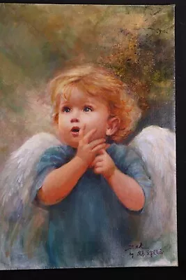 Zak The Angel Original Painting By Mary Baxter St Clair Signed Front And Back • $499