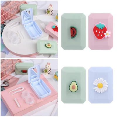 £2.82 • Buy Cute Mirror Contact Lens Case Eyes Contact Lens Container Contact Lenses Box