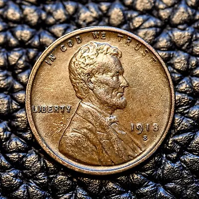 (ITM-4895) 1918-S LINCOLN CENT ~ AU+ Condition ~ COMBINED SHIPPING! • $66.26