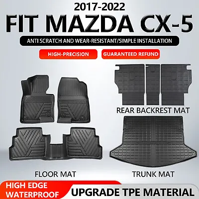 For 2017-2022 Mazda CX-5 Floor Mats Cargo Mats Backrest Mats Trunk Liners TPE • $159.90