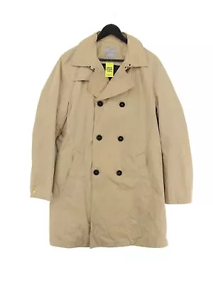 Zara Men's Jacket L Tan Polyester With Cotton Overcoat • £13.30