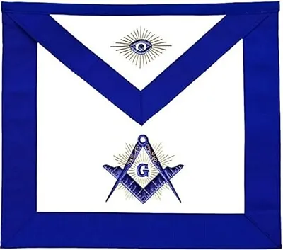 Masonic Master Mason Blue Lodge Apron With Radiant G-Lambskin • $19