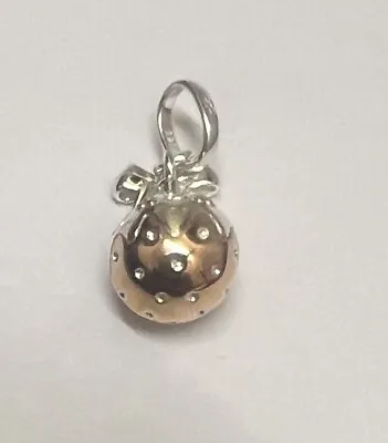 LONDON Christmas Pudding 925 Silver Rose Gold Vermeil Charm RRP70 NEW • £40