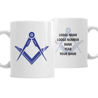 Masonic Mug - Personalised Masonic Gift Or Present For A Freemason  Free Postage • £11.48