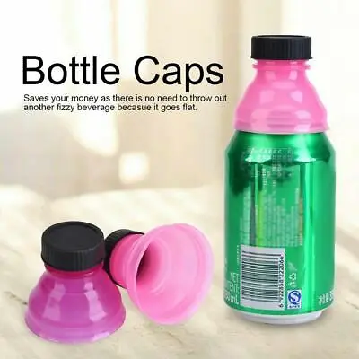 3/6pcs Caps Snap Bottle Top Can Cover Fizz Coke Soda  Lid  Reusable  Cap Hot B7 • £1.46