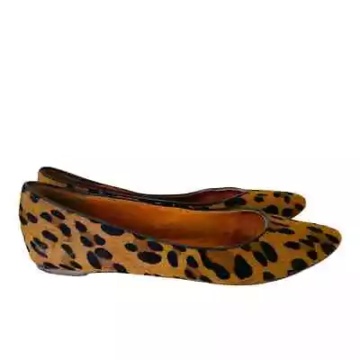 Madewell Leopard Sidewalk Skimmers Pony Hair Animal Print 9.5 Flats • $28