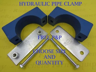 £4.95 • Buy Hydraulic Pipe Clamp Single Hose Stauff Style Solid Body 6mm To 54mm Free P&p