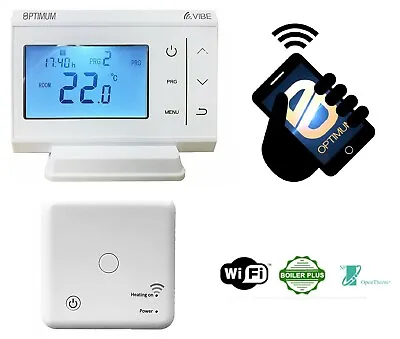 Optimum Vibe WiFi + RF Smart Phone App Controlled Room Thermostat Wireless OP-WF • £47.95