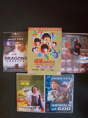 Jackie Chan Lot Collection  7 DVDS Regions 12 3  Dragons Forever Armour Of God • £39.99