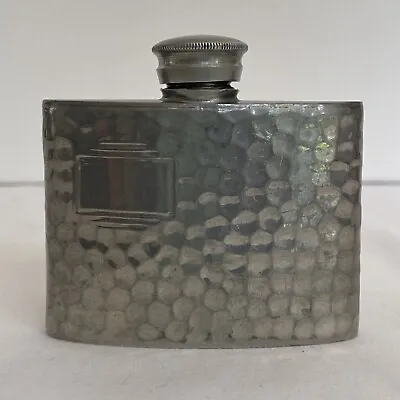 Vintage English Pewter 2 Ounce Hammered Finish Hip Flask Made In Sheffield • $20