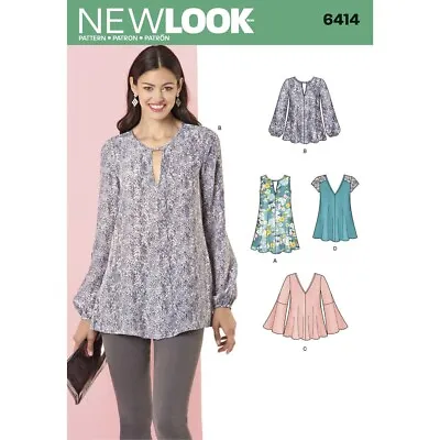 NEW LOOK Sewing Pattern 6414  Misses Women Ladies Plus Top Blouse Tunic 8-20 • £8.97